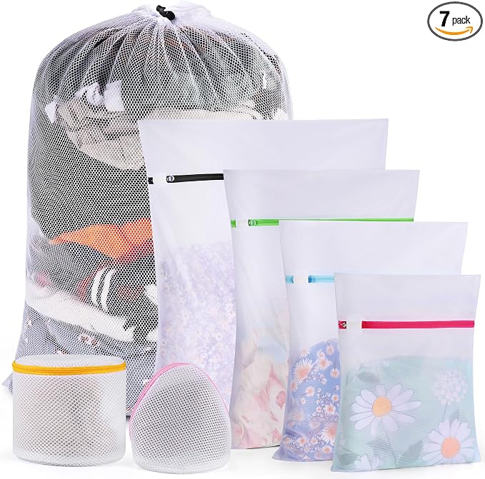 7 Pcs 7 Size Mesh Laundry Bags for Delicates by UREZORGEAR