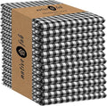 Native Fab Black Gingham Dish Towels 16"x26" Set of 12 by NativeFab