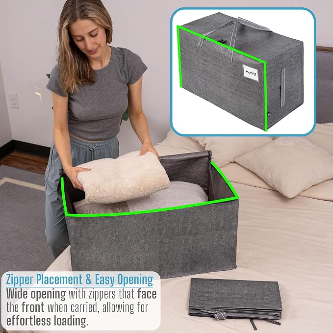 VENO 6 Pack Moving and Storage Bags, Heavy Duty, Alternative to Moving Boxes - Image 2