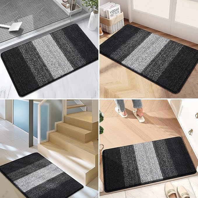 Kitinjoy Indoor Outdoor Door Mat, 36x24 Non-Slip Absorbent Dirt Trapper - Image 6