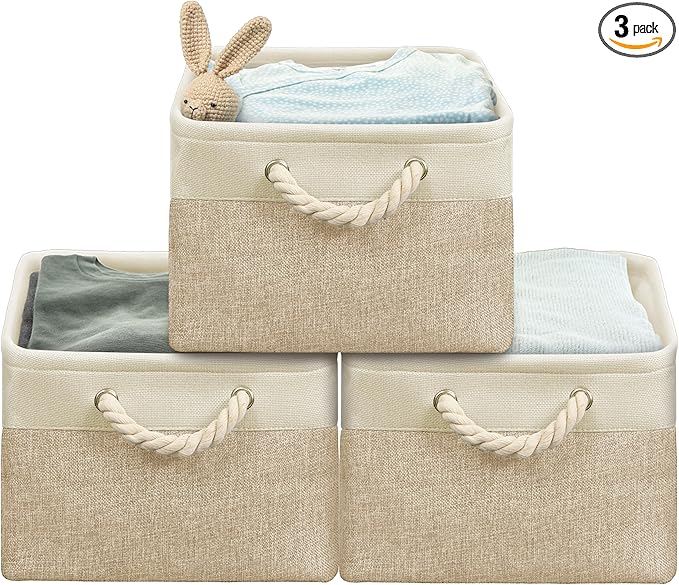 SIMPLE HOUSEWARE Large Fabric Storage Bin, 15.7" x 12" by SimpleHouseware