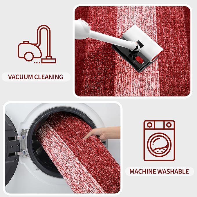 Kitinjoy Indoor Outdoor Door Mat, 48x30 Non-Slip Absorbent Dirt Trapper - Image 5