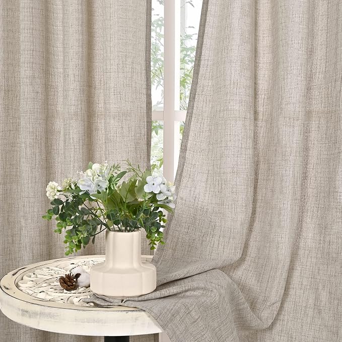 YoungsTex Cafe Linen Curtains 36 Inch Length - Image 7