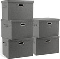 Large 17" 36 Quart Collapsible Stackable Storage Bins by GraciadecoStorage