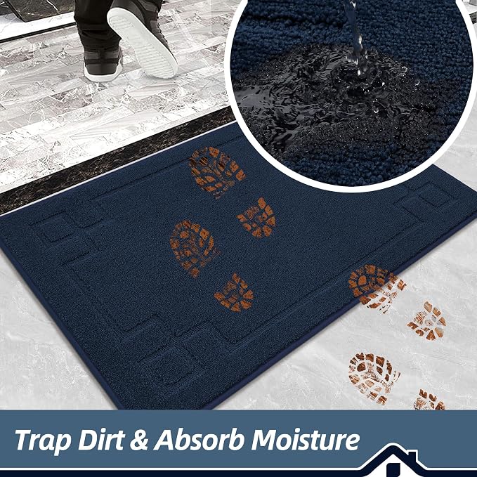 BEQHAUSE Door Mat 24" x 36", Non-Slip Door Mats Indoor Entryway Rugs Washable - Image 5
