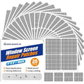 KING MOUNTAIN 20 Sheets Black Window Screen Repair Patches, 4×4 in Window by ForABetterHomeLife