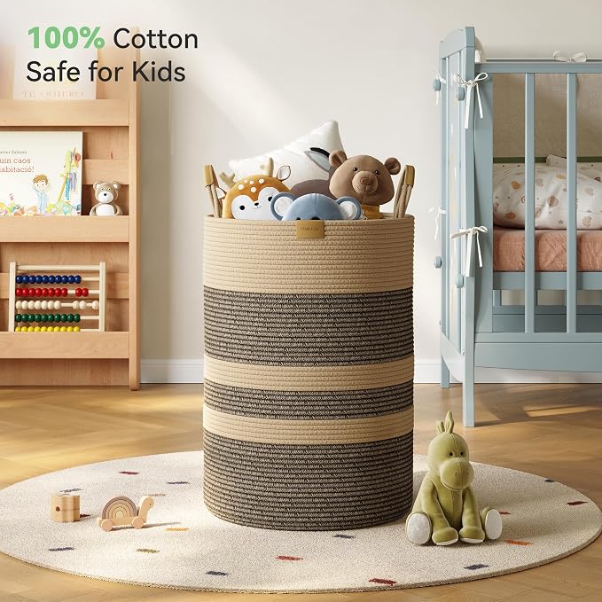 95L Striped Laundry Hamper - Image 3