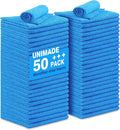 Shop Towels Rags, 50 Pack Reusable Shop Rags Bulk Microfiber Cleaning Cloth by Unimade