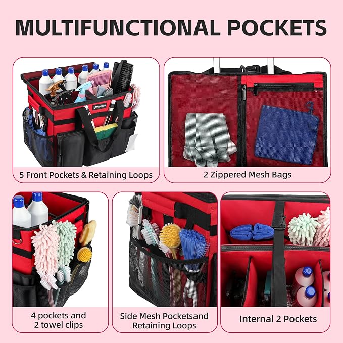 Rolling Cleaning Caddy Bag - Image 6