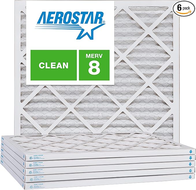 Aerostar 21 1/4x21 1/4x1 MERV 8, Pleated Air Filter, 21 1/4 x 21 1/4 x 1 by AirFiltersDelivered