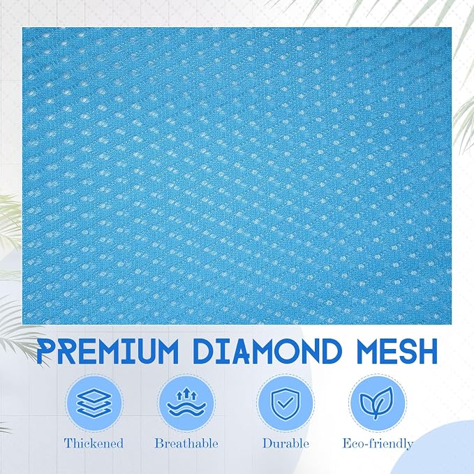 6 Pack 24 x 36 Inches Blue Mesh Laundry Bag - Image 3