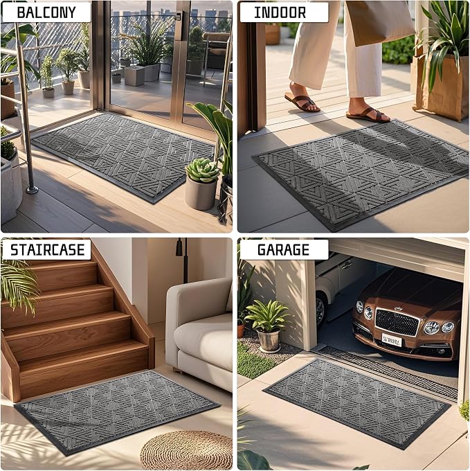 Yimobra Large Door Mat 47x32, All-Weather Waterproof Non-Slip Welcome Matt - Image 8