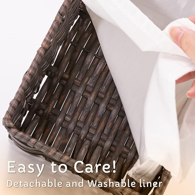 Baskets for Organizing, Undershelf Wicker Storage, Hand Woven Organizer for - Image 6