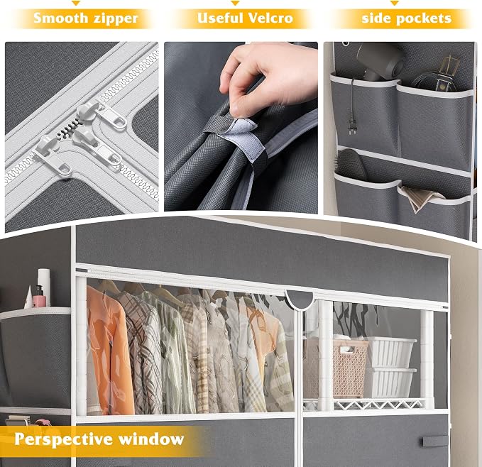 Raybee Clothes Rack with Cover, Clothing Racks - Image 3