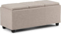 SIMPLIHOME Avalon 42 inch Wide Contemporary Rectangle Storage Ottoman in by SimpliHome