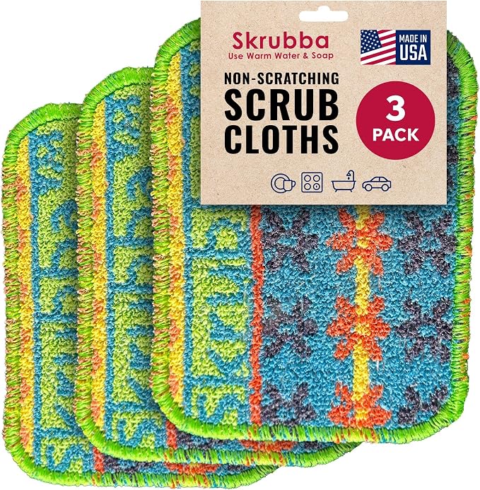 Wet-it! Skrubba 3-Pack Reusable Dish Scrubbers – Non-Scratch Scouring Pads by Wet-It
