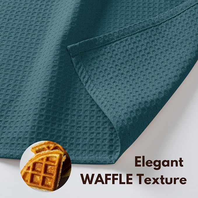 Native Fab Waffle Weave Kitchen Towels, 4 Pack, 16x26 inches, 100% Cotton - Image 6