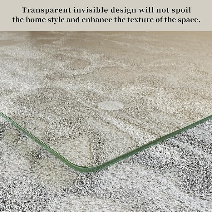 40" x 80" Glass Chair Mat, 1/5" Thick Office Chair Mat - Image 2
