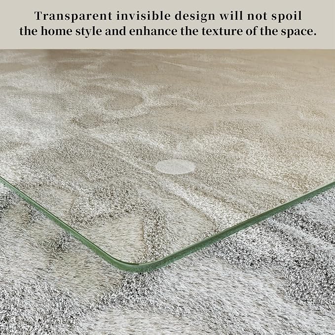 48" x 72" Glass Chair Mat, 1/5" Thick Office Chair Mat - Image 2