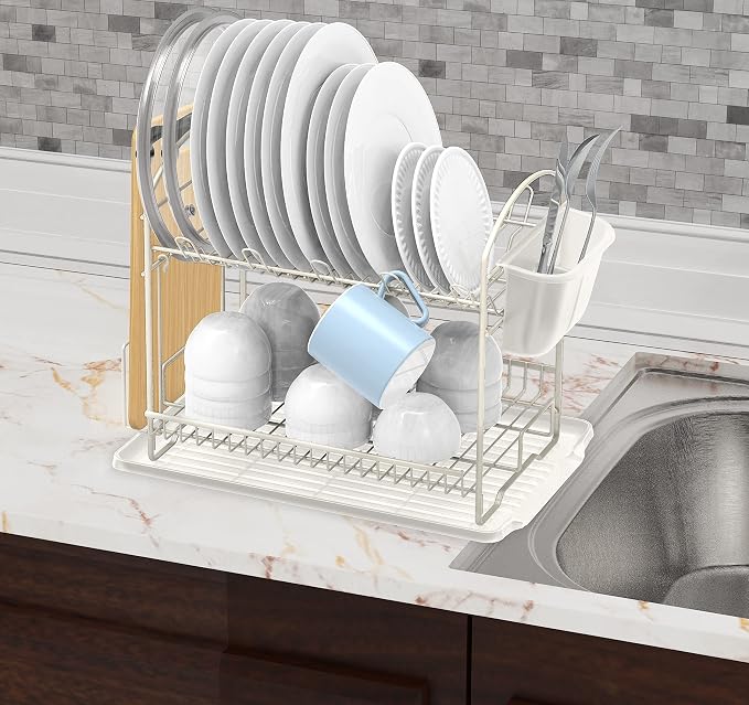 SIMPLE HOUSEWARE 2-Tier Dish Rack - Image 3