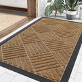 Smiry Front Door Mat Outside Entrance, Heavy Duty Outdoor Indoor Natural Rubber by Smiry