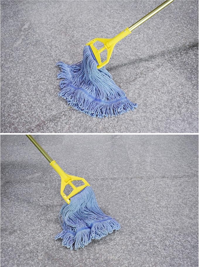 String Mop Heads Replacement Heavy Duty Commercial Grade Blue Cotton Looped End - Image 7