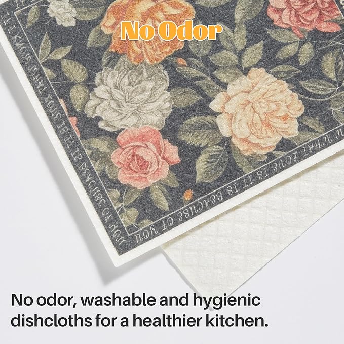 JOYMOOP 6 Pack Dishcloths for Kitchen, Reusable Paper Towels Washable, - Image 7