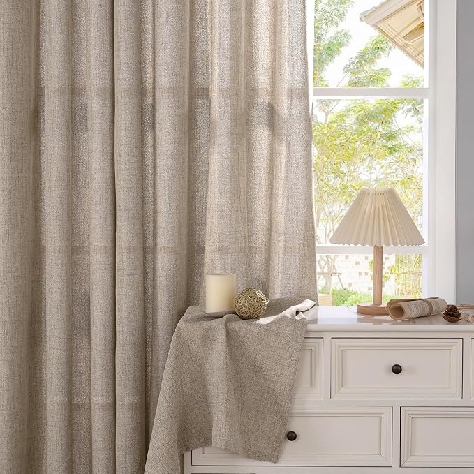 YoungsTex Short Linen Curtains 40 Inch Length - Image 7
