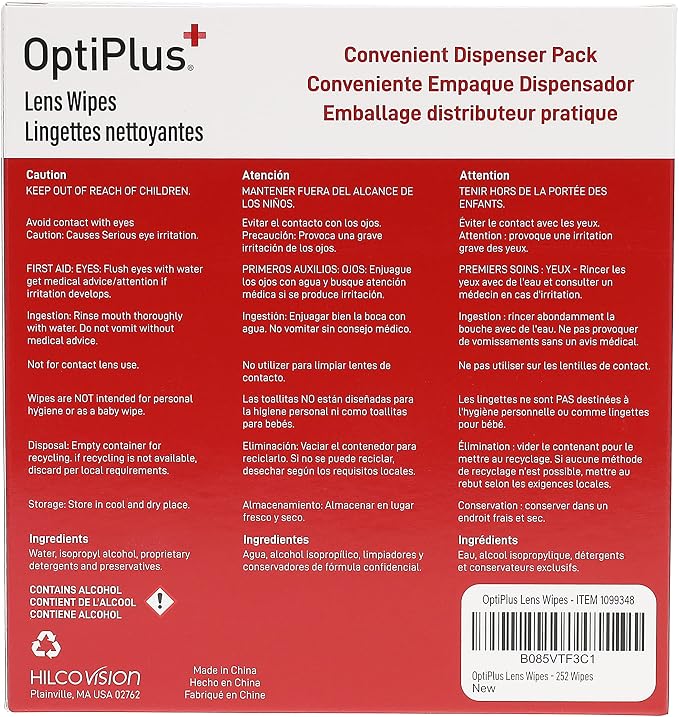 OptiPlus Eyeglass Lens Wipes l Pre-Moistened l Cleaning Wipes - Image 5