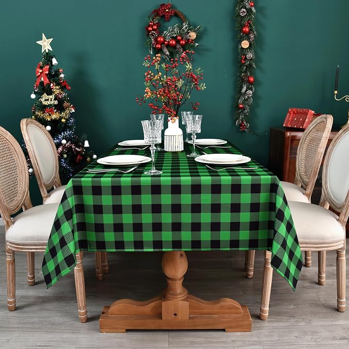 Waterproof Gingham Festive Tablecloth Fabric - Image 3