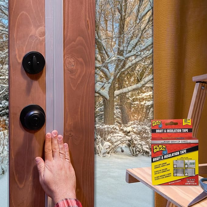 Flex Seal Draft and Insulation Sealing Tape, Rubberized, Weatherproof Strip - Image 6