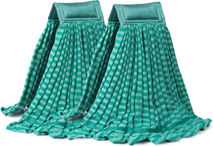 2 Pack Large Microfiber Tube Mop Heads, 6 inch, Heavy Duty Mop Head, Highly by DRKLEAN