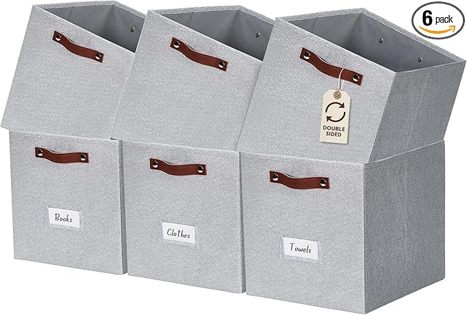 DECOMOMO Storage Cubes, Fabric Organizer Bins by DECOMOMO