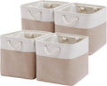 13 x 13 Inch Cube Storage Bins, 4 Pack Large Collapsible Fabric Storage Bin by Midmmvick