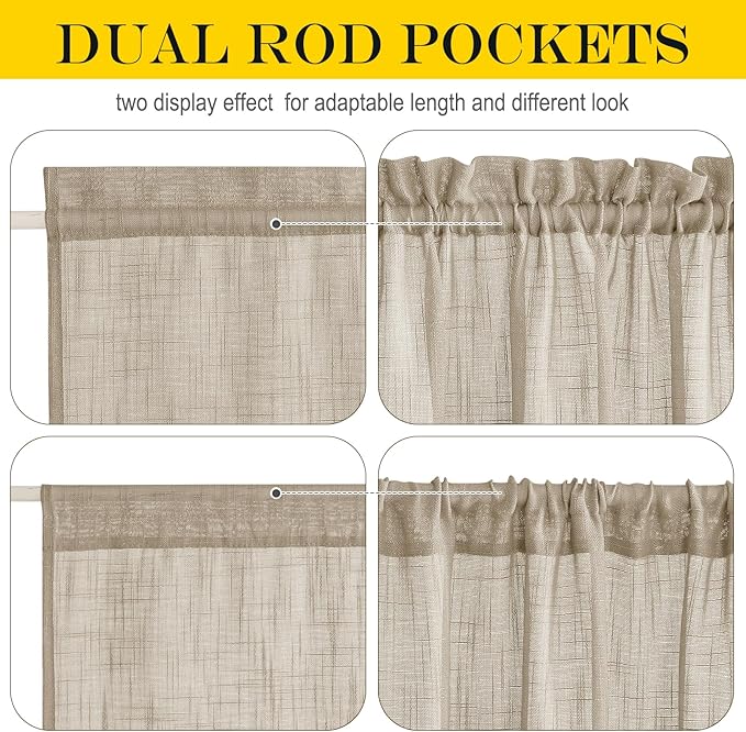 NICETOWN Privacy Sidelight Curtain Short - Image 3