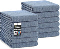Homaxy Premium Kitchen Towels, Large Cotton Kitchen Hand Towels, Flat and Terry by Homaxy