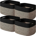 Storage Baskets for Shelves Organizing, Woven Cotton Rope Baskets for Storage by ICERZCZ