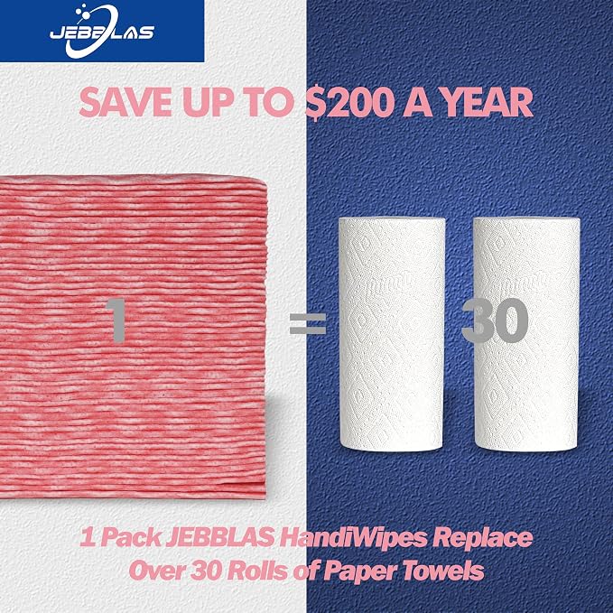 JEBBLAS Reusable Cleaning Cloths Handi Wipes Reusable Cloths Dry Cleaning - Image 5
