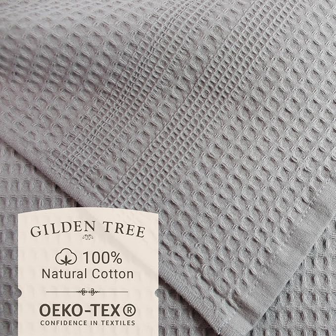 GILDEN TREE Waffle Towel Set Quick Dry Thin | 2 Bath Towels | 2 Hand Towels | 2 - Image 2