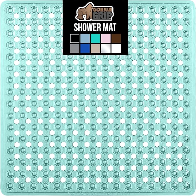 GORILLA GRIP Patented Square Shower Stall Mat, Small Bathtub Floor Mats by GorillaGrip
