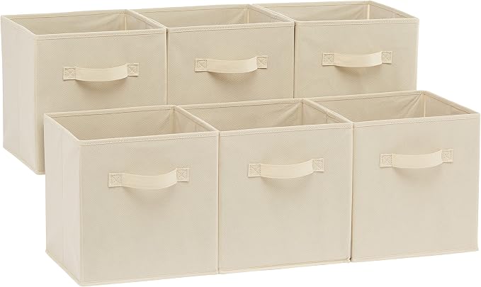 Amazon Basics Collapsible Fabric Storage Cubes Organizer by AmazonBasics