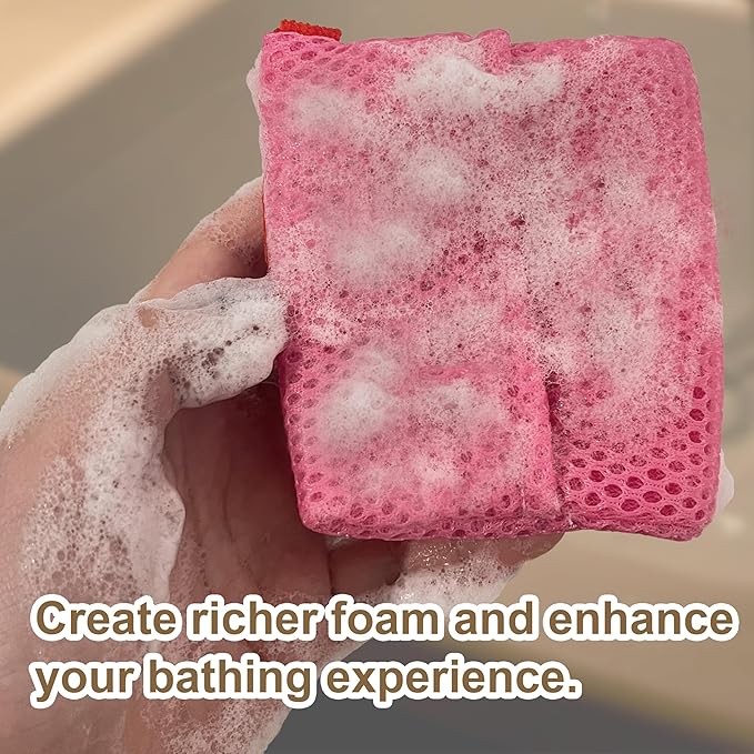 2 Pack Soap Bag Gentle Roughness, Bar Soap Pouch Saver Pocket, Body Scrubber - Image 5