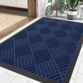 Smiry Front Door Mat Outside Entrance, Heavy Duty Outdoor Indoor Natural Rubber by Smiry