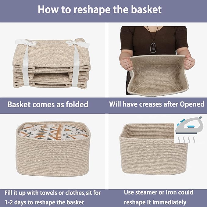 Rope storage Basket Bins Woven Basket - Image 7
