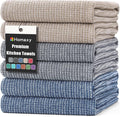 Homaxy Premium Kitchen Towels, Large Cotton Kitchen Hand Towels, Flat and Terry by Homaxy