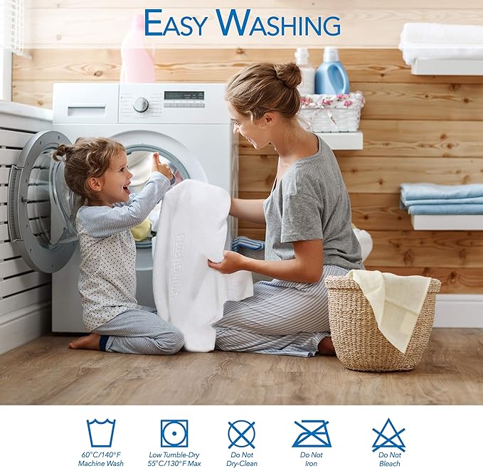 PlushDeluxe Premium Viscose Mattress Protector – Cal-King Size, Waterproof - Image 5