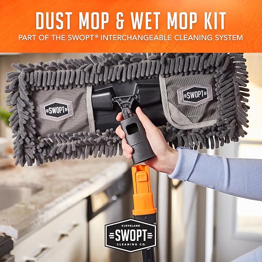 SWOPT 18” Microfiber Dust Mop, Microfiber Flexible Duster, Cotton Mop + 60" - Image 5