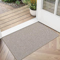 LUMI Ultra Thin Door Mat for Entryway, Low Profile Non Slip Rubber Backing by LUMI