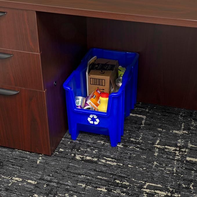 Commercial Industrial Heavy Duty Stackable Open-Front Recycling Bin Box - Image 9