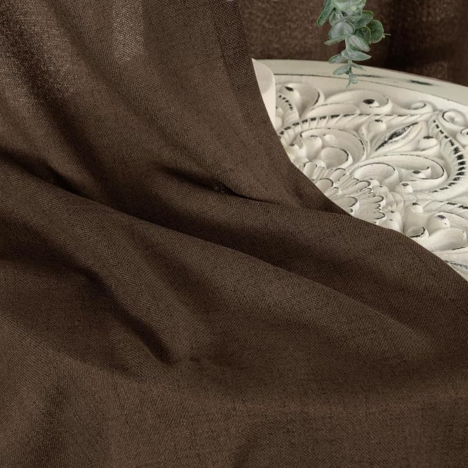 YoungsTex Brown Linen Curtains 45 Inches Long - Image 7